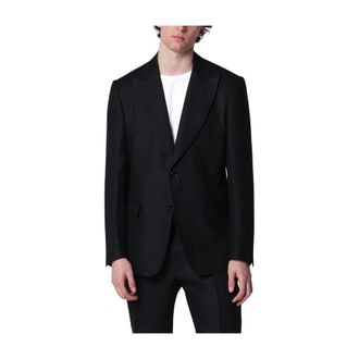 Lardini Blazers, male, Black, Size: XL Giacca Monopetto