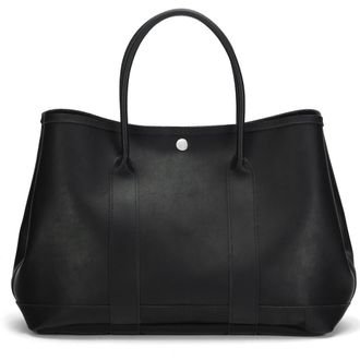 Ezra Arthur Audrey American Steer Leather Tote Bag in Black at Nordstrom