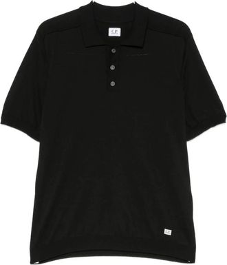 C.P. Company Boston Cotton Collar Polo - Heren - Polos - Zwart - 3XL - Katoen - Tops