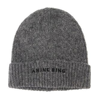 Anine Bing Womens A-12-10621-Gry34 Beanie Gray Wool