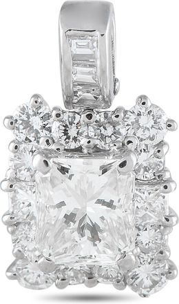 Luxury Bazaar Platinum 2.15ct Diamond Pendant MF30-073025