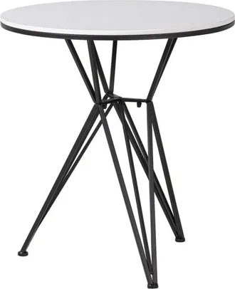 Adda Home Mesa blanco de mármol 80x80x75cm