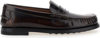 Tod's Dark Brown Slip On Loafers