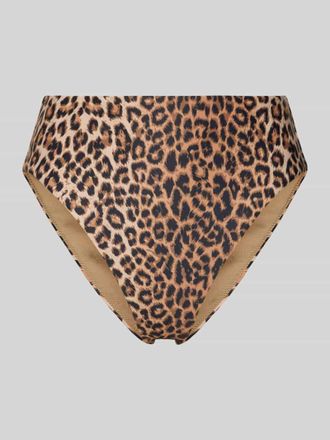 Pieces Bikini-Hose mit Allover-Muster Modell LIPPA in Dunkelbraun, Gr&ouml;&szlig;e XL