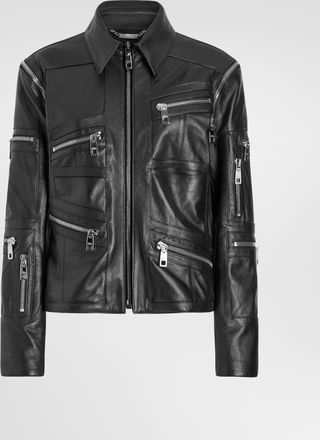 Dolce & Gabbana Nappa Leather Jacket - Woman Coats And Jackets Black 36