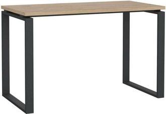 Dmora Scrivania Pierrot, Scrittoio multiuso, Tavolo per ufficio porta pc, Piano di lavoro, 120x60 h76 cm, Rovere e Bianco - Dmora