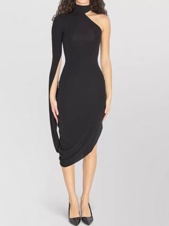 Alexander Wang draped one-shoulder asymmetric midi dress