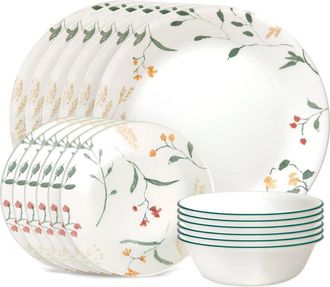 Corelle Wildflower Scatter Signature Pattern 18Pc Dinnerware Set