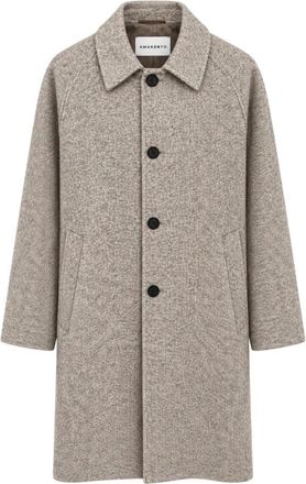 Amaranto Single-Breasted Coat - Heren - Mantel - Bruin - L - Jassen