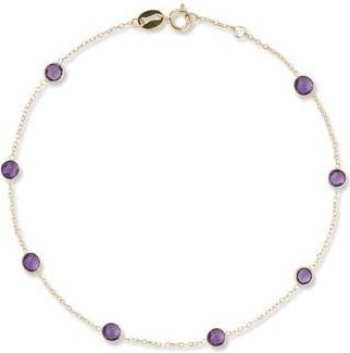 Ember Fine Jewelry 14K Gold Stone Station Bracelet in Gold/amethyst at Nordstrom Rack