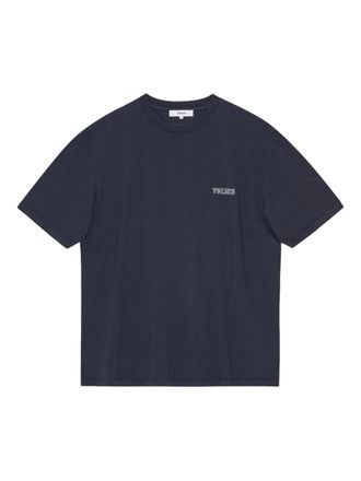 Palmes logo T-shirt - men - Cotton - L - Blue