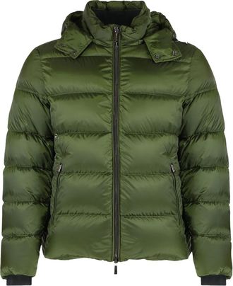 Moorer Piumino trapuntato con cappuccio - Verde