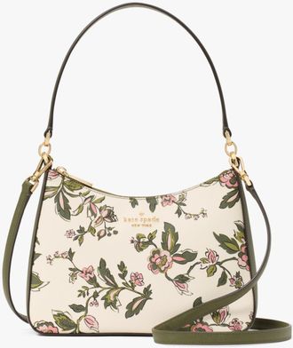 Kate Spade New York Womens Margot Forest Blooms Printed Convertible Shoulder Bag - White - One Size