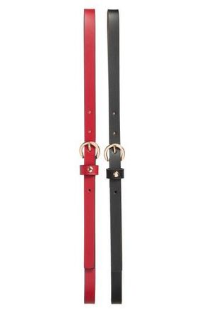Kate Spade New York set of 2 belts in Ripe Apple/Black at Nordstrom Rack, Size X-Large