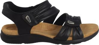 Clarks Womens Kitly Ave Leather Black Sandals 5 UK