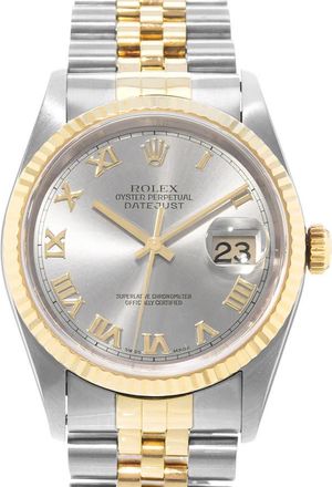 Rolex Pre-owned Rolex Datejust 36 Automatic Chronometer Silver Dial Mens Watch 16233 SRJ