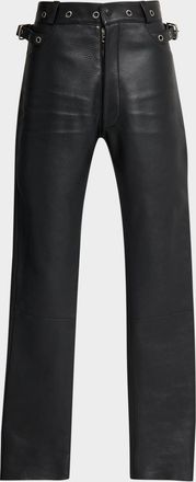 Tom Ford Men & apos;s Slim Fit Grained Leather Biker Pants