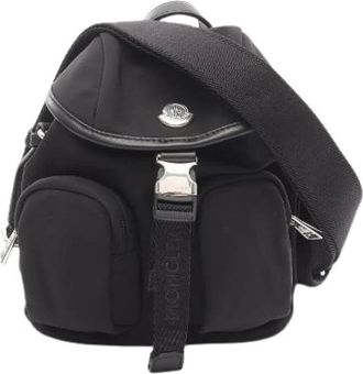 Moncler Pre-owned Backpacks, female, Black, Size: ONE SIZE Pre-owned Mini Trick Polyester Shoulder Bag