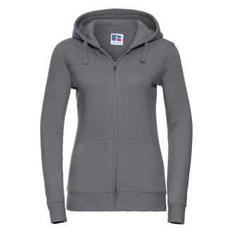 Russell Athletic Russell Dames/Dames Authentic Full Zip Hoodie (Konvooi Grijs)