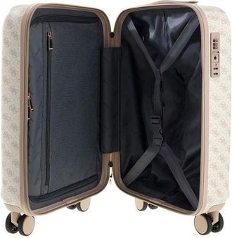 Guess Womens Suitcase Bone Logo Bamboo Bags - Suitcases