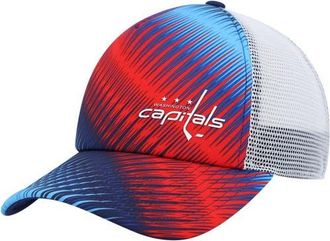 adidas Womens adidas Blue/White Washington Capitals Graphic Foam Trucker Snapback Hat at Nordstrom