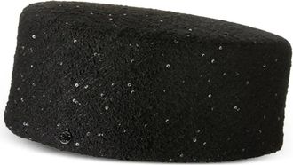 Maison Michel Cappello con paillettes - Nero