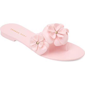 Jack Rogers Amelia Flower Jelly Sandal in Pale Pink at Nordstrom, Size 10