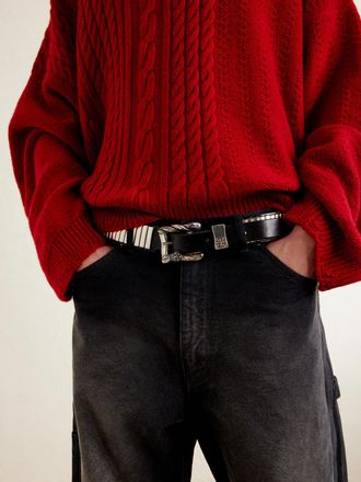 Enfants Riches Deprimes Mechanic 3.5cm Studded Leather Belt