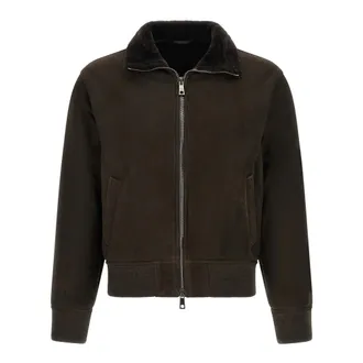 Giorgio Brato Suede Bomber Jacket - male - Giorgio Brato - Faux Fur & Shearling Jackets - Brown - XL - Jackets
