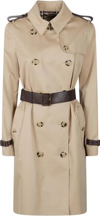 Burberry Kensington Trenchcoat - Dames - Trenchcoats - Beige - M - Katoen - Jassen