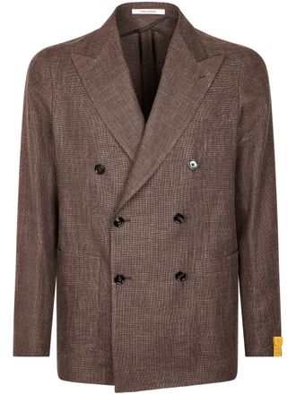 Tagliatore Double-Breasted Textured Blazer with Structured Silhouette