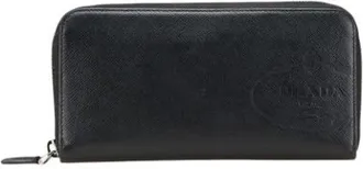 Prada Pre-owned Wallets, female, Black, Size: ONE SIZE Pre-owned Leather Wallet