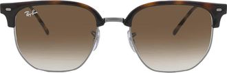 Ray-Ban Ray Ban New Clubmaster Brown Gradient Irregular Unisex Sunglasses RB4416 710/51 53