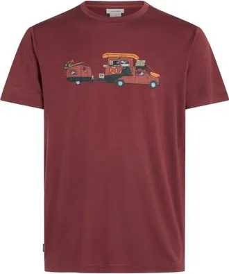 Icebreaker Merino 150 Tech Lite S/S Tee Transportage Merinoshirt f&uuml;r Herren | rot