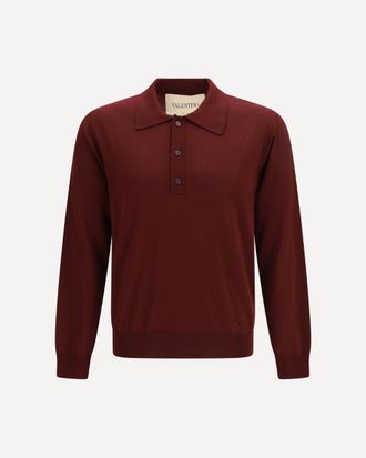 Valentino Polo in lana con ricamo VLogo Man M