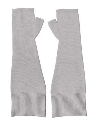 Dolce & Gabbana Virgin Wool Knitted Fingerless Gloves - Gray