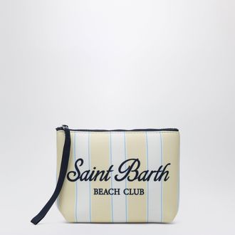 MC2 Saint Barth Aline striped scuba fabric clutch