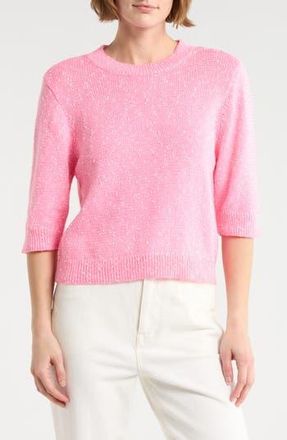 Nanette Lepore Slubbed Sweater in Heather Pastel Pink at Nordstrom Rack, Size X-Large