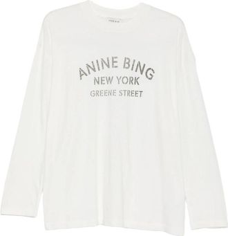 Anine Bing Logo-print Long-sleeve T-shirt
