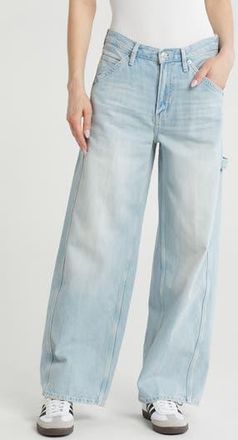 Re/Done Wide Leg Carpenter Jeans in Faded Artisan at Nordstrom Rack, Size 24