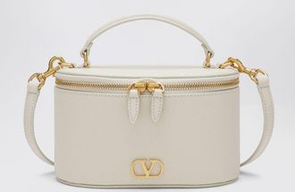 Valentino Garavani Borsa Vanity VLogo Valentino Garavani in pelle a grana