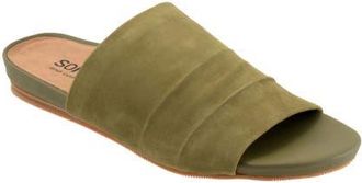 Softwalk Camano Slide Sandal in Olive Suede at Nordstrom, Size 10.5
