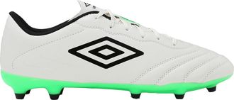 Umbro Heren Tocco III Club Lederen Stevige Grond Voetbalschoenen (Wit, Zwart)