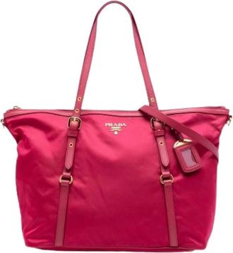 Prada Pre-owned Tote Bags, female, Pink, Size: ONE SIZE Pre-owned Vintage Satchel