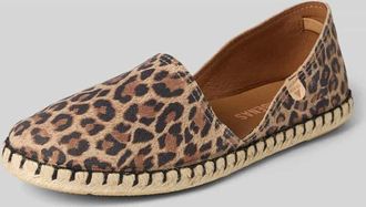 Verbenas Espadrilles aus Leder mit Label-Patch Modell CARMEN in Camel, Gr&ouml;&szlig;e 37