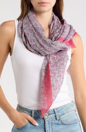 Steve Madden Floral Gauzy Scarf in Pink at Nordstrom Rack