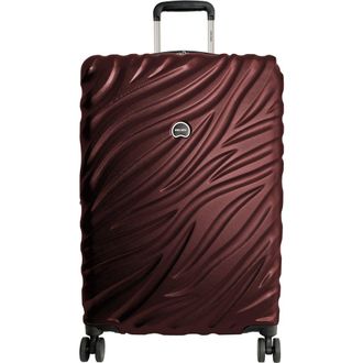 DELSEY Paris Alexis Hardside 25-Inch Medium Checked Expandable Spinner Luggage in Burgundy at Nordstrom