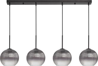 MDC Lámpara de techo alargada canica smoke glass Ø20 4xE27