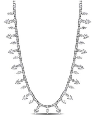 Rina Limor Silver 19.71 Ct. Tw. Lab-Grown Sapphire Necklace