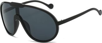 Generic Large Frame Men Outdoor Sunglasses Vacation Women Sports(Black)